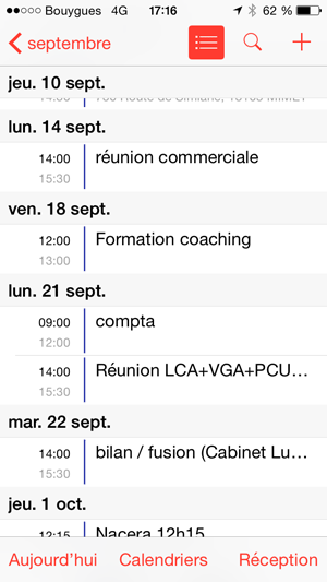 Synchronisation agenda IPhone et IPad 